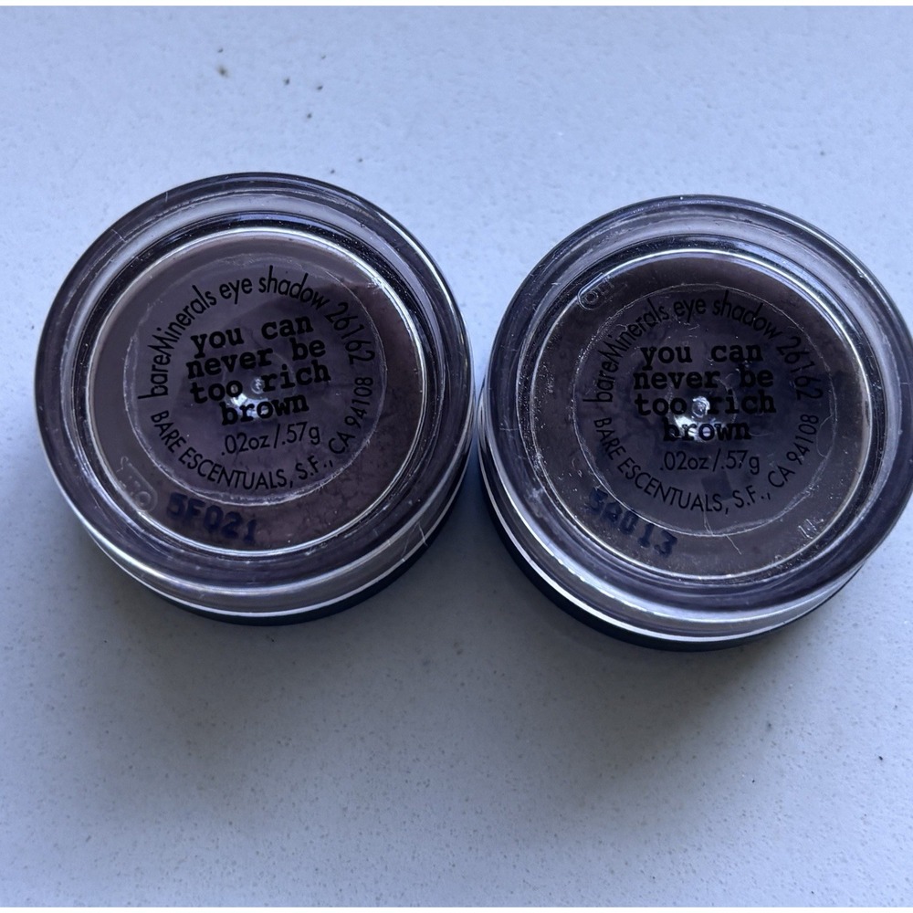 x2 Bare Minerals Eyeshadow You Can Never Be Too Rich Brown .57g / .02 oz 26162